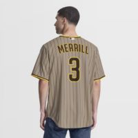 Nike Men's San Diego Padres Khaki Jackson Merrill #3 Alternate