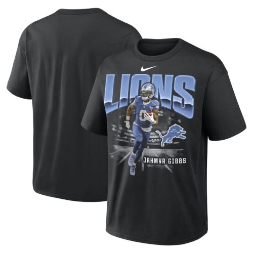 Nike Men's Detroit Lions Jahmyr Gibbs #0 Black T-Shirt | Dick's