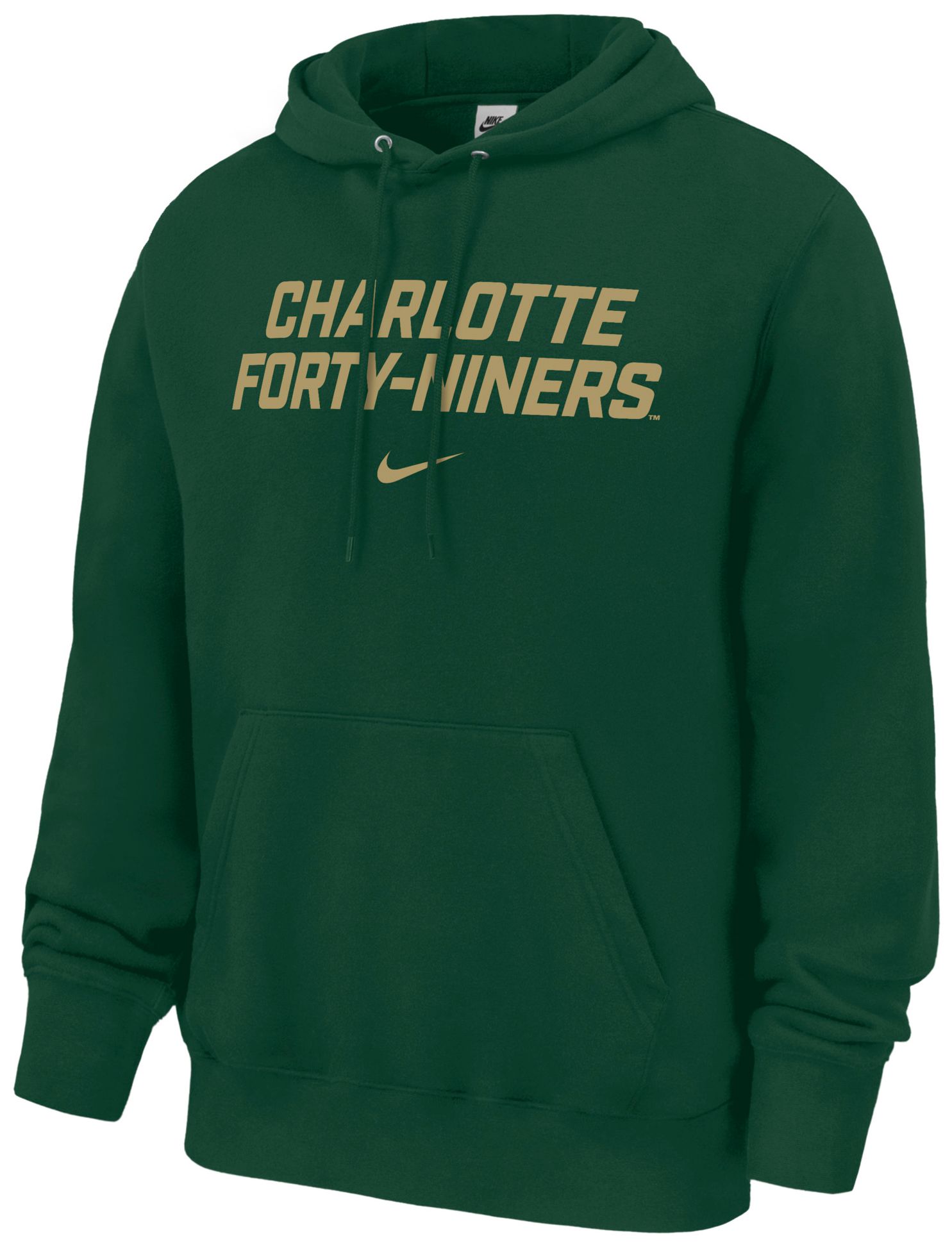 NIKE TEAM CHARLOTTE 49ers アメフトジャージユニフォーム Nike Men's Charlotte 49ers Green Club Fleece Hoodie | Dick's