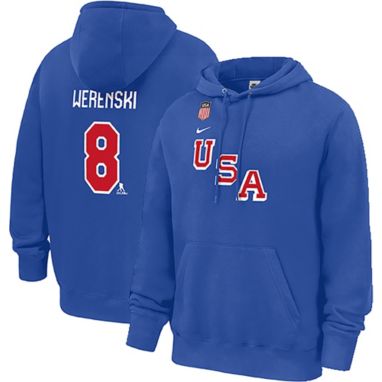 sorry, Nike Men's Olympics USA Hockey Royal Zach Werenski #8 Pullover Hoodie is currently out of stock