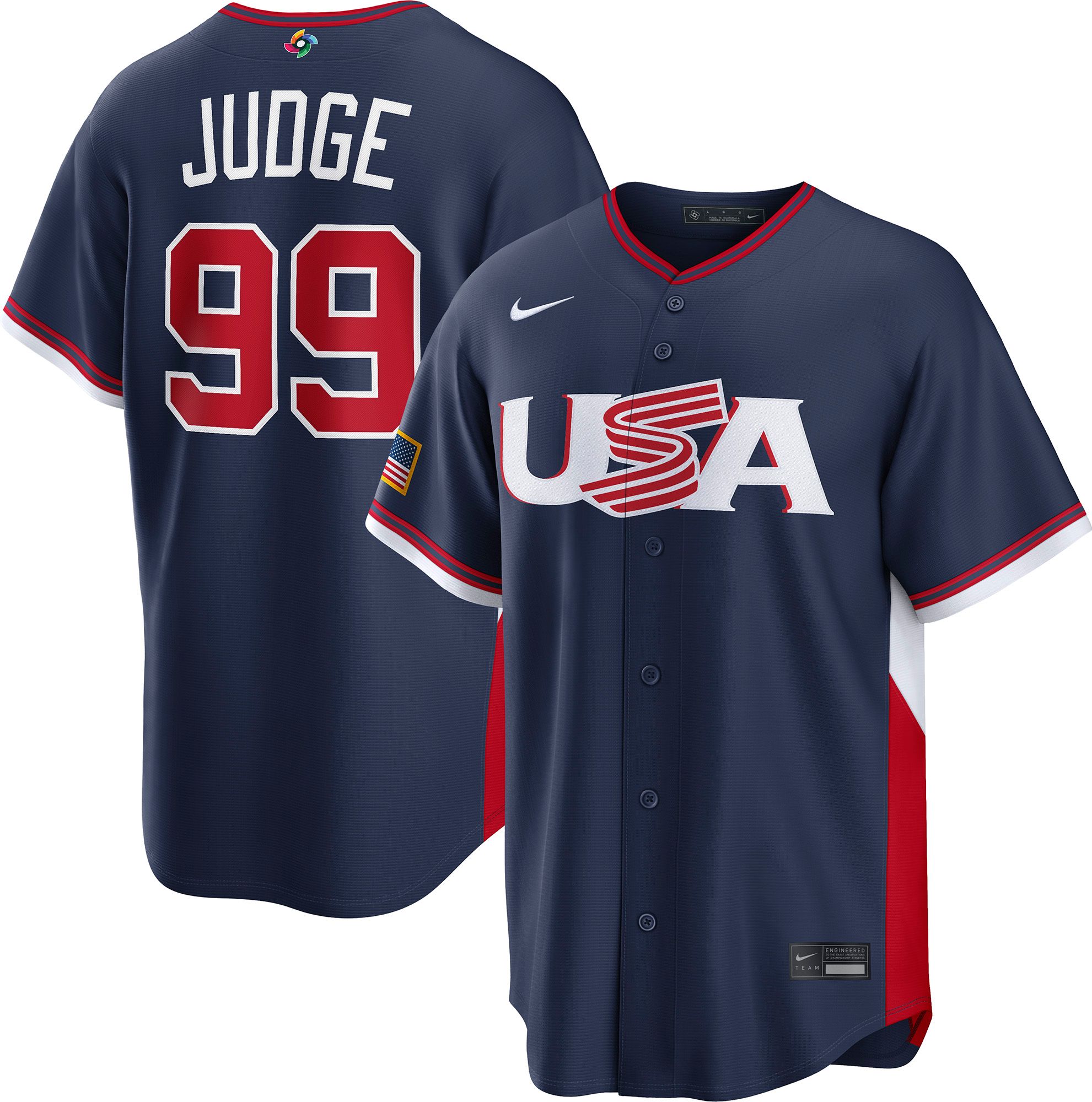 Nike Men's World Baseball Classic 2026 USA Navy Aaron Judge #99 Stadium Road Jersey product image