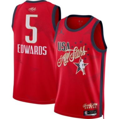 sorry, Jordan Adult 2025-26 NBA All-Star Game Anthony Edwards #5 Red Swingman Jersey is currently out of stock