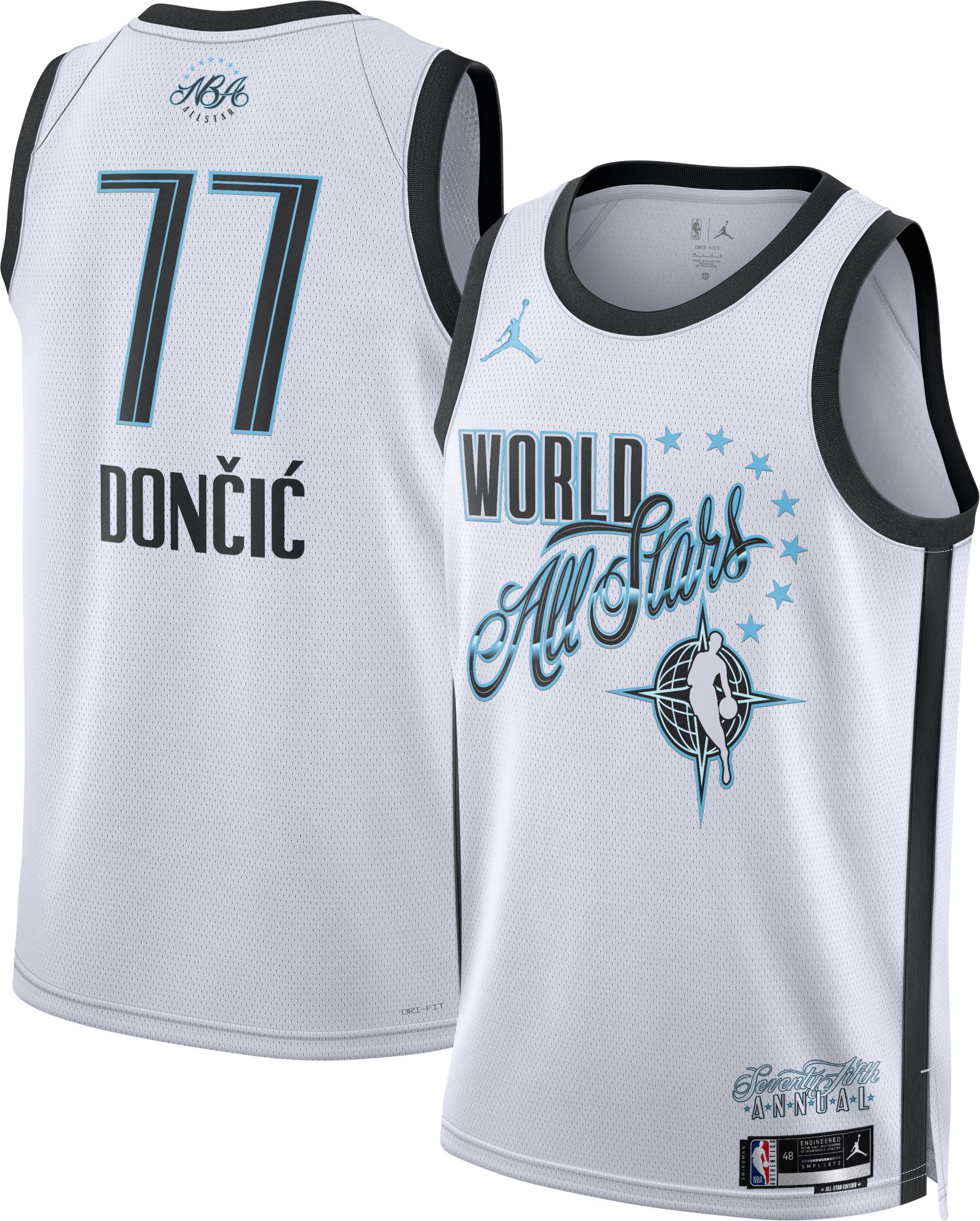 Jordan Adult 2025-26 NBA All-Star Game Luka Doncic #77 White Swingman Jersey product image