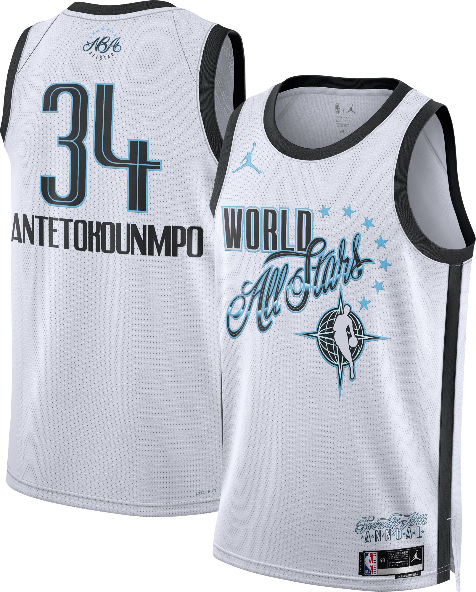 Jordan Adult 2025-26 NBA All-Star Game Giannis Antetokounmpo #34 White Swingman Jersey product image