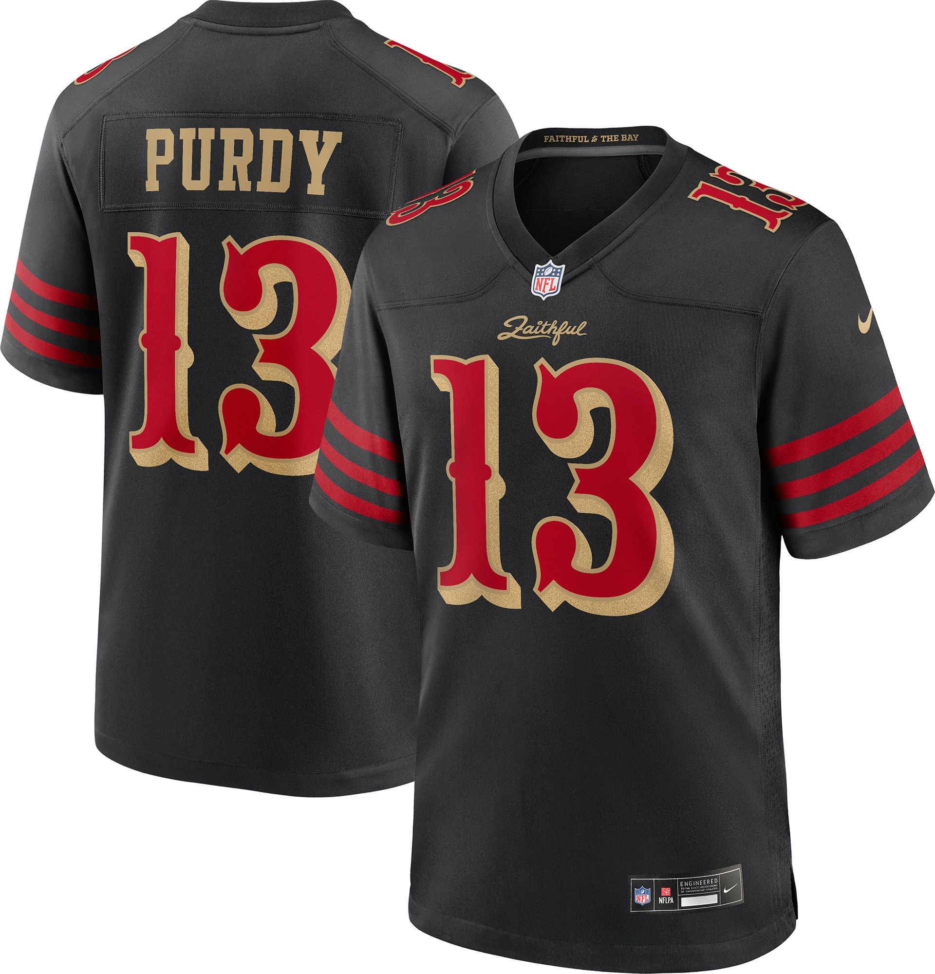 Nike Men's San Francisco 49ers Brock Purdy #13 Black Rivalry Game