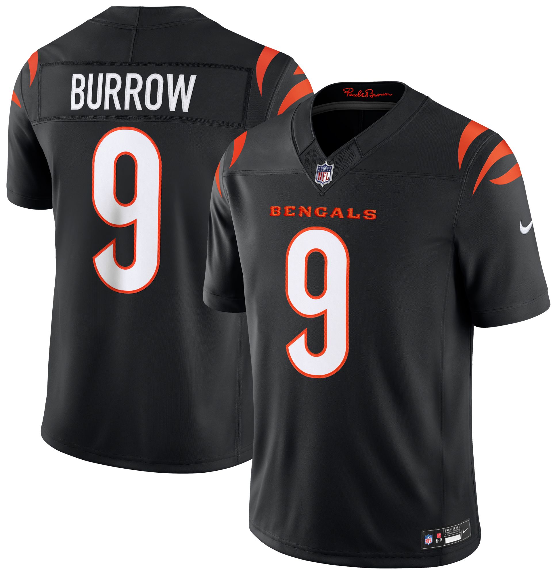 Nike Men's Cincinnati Bengals Black Joe Burrow #9 Limited Jersey