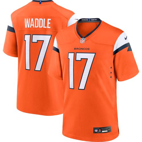Nike Men's Denver Broncos Jaylen Waddle #17 Orange T-Shirt