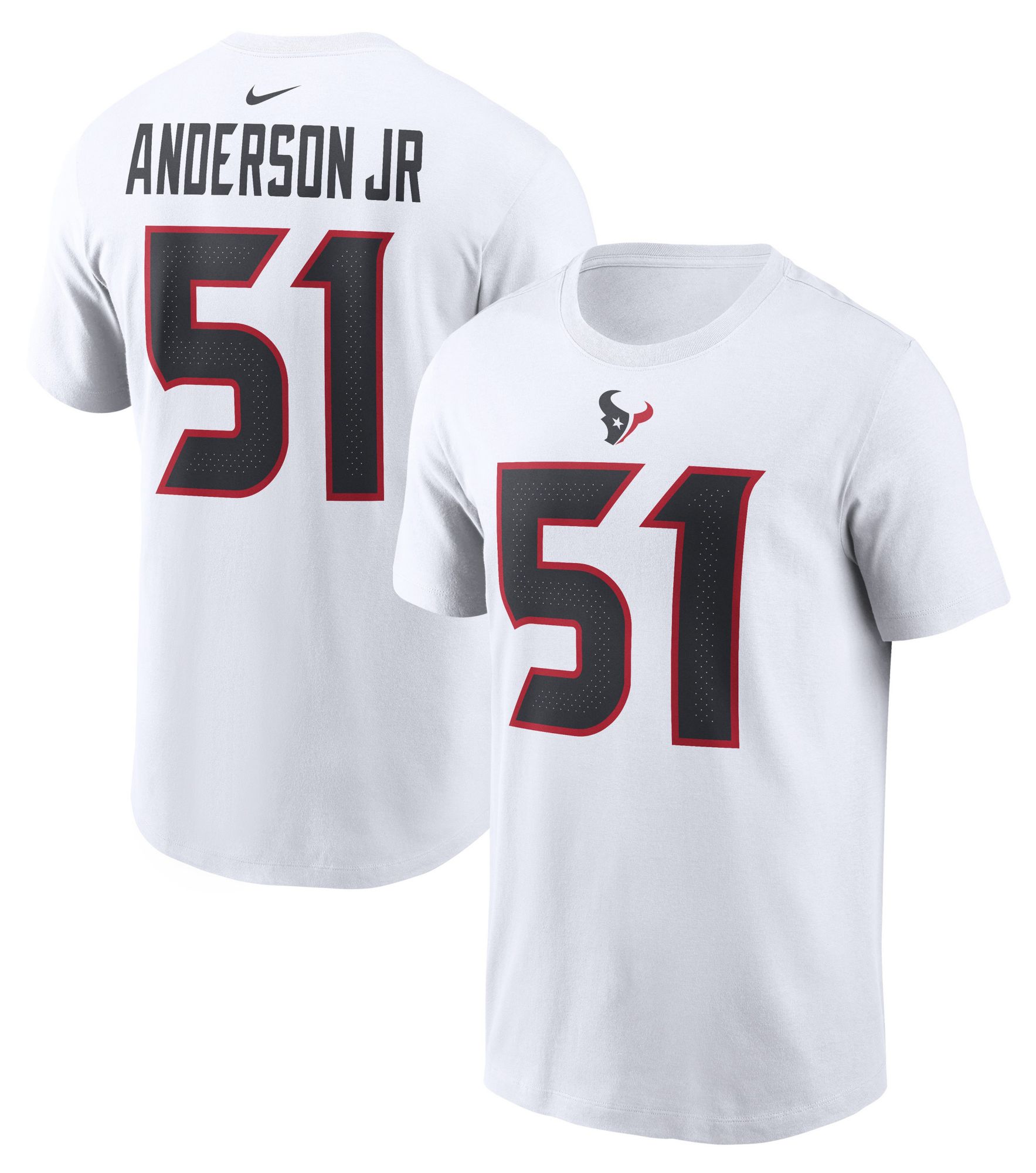 Nike Men's Houston Texans White Will Anderson Jr. #51 T-Shirt