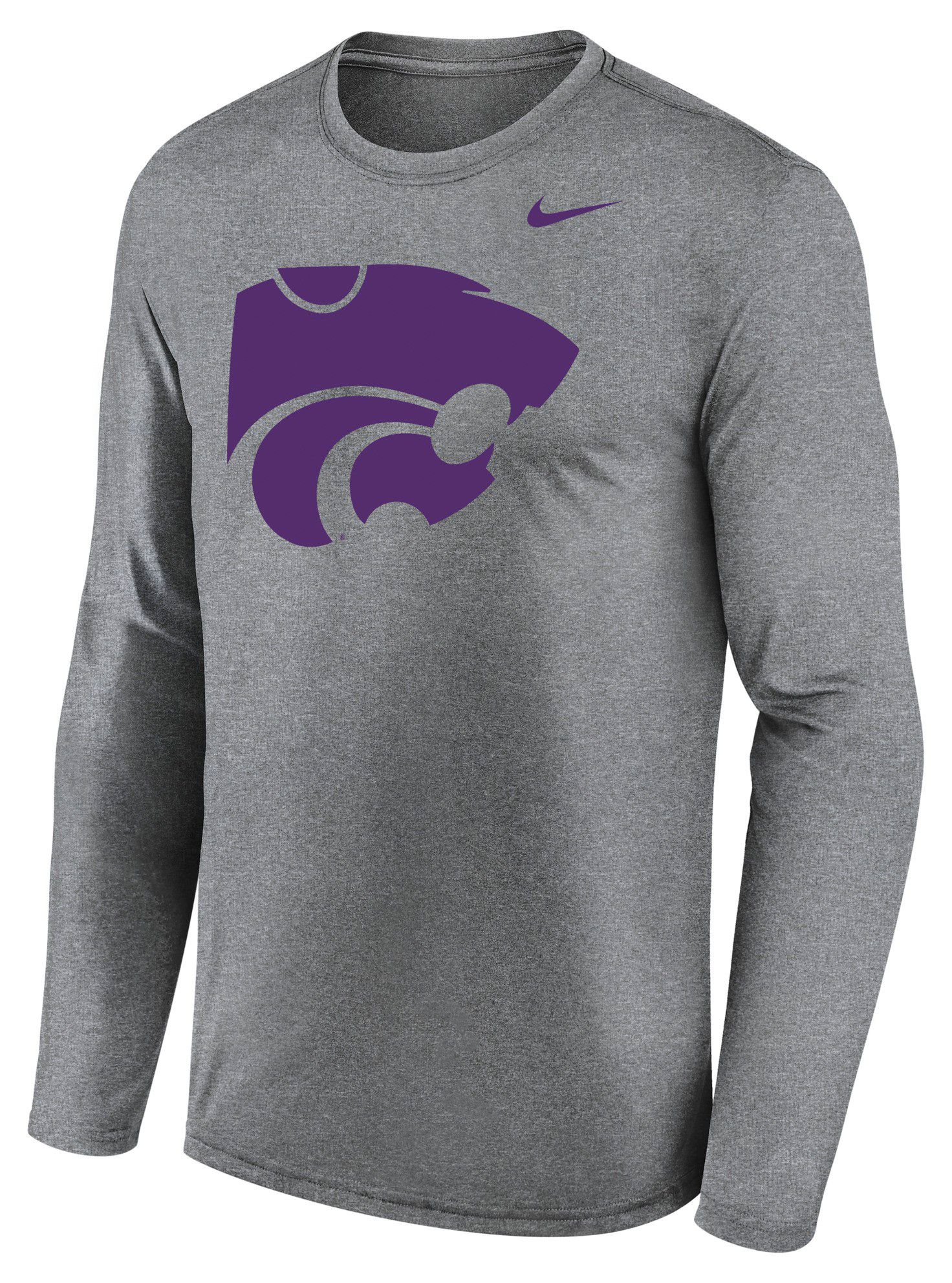 Nike KANSAS LEAGUE KAISERS チャンピオン Tシャツ Nike Men's Kansas State Wildcats Gray Legend Long Sleeve Shirt