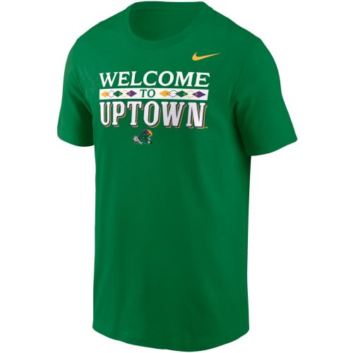 Nike Youth Tulane Green Wave Green Stacked Name Drop T-Shirt