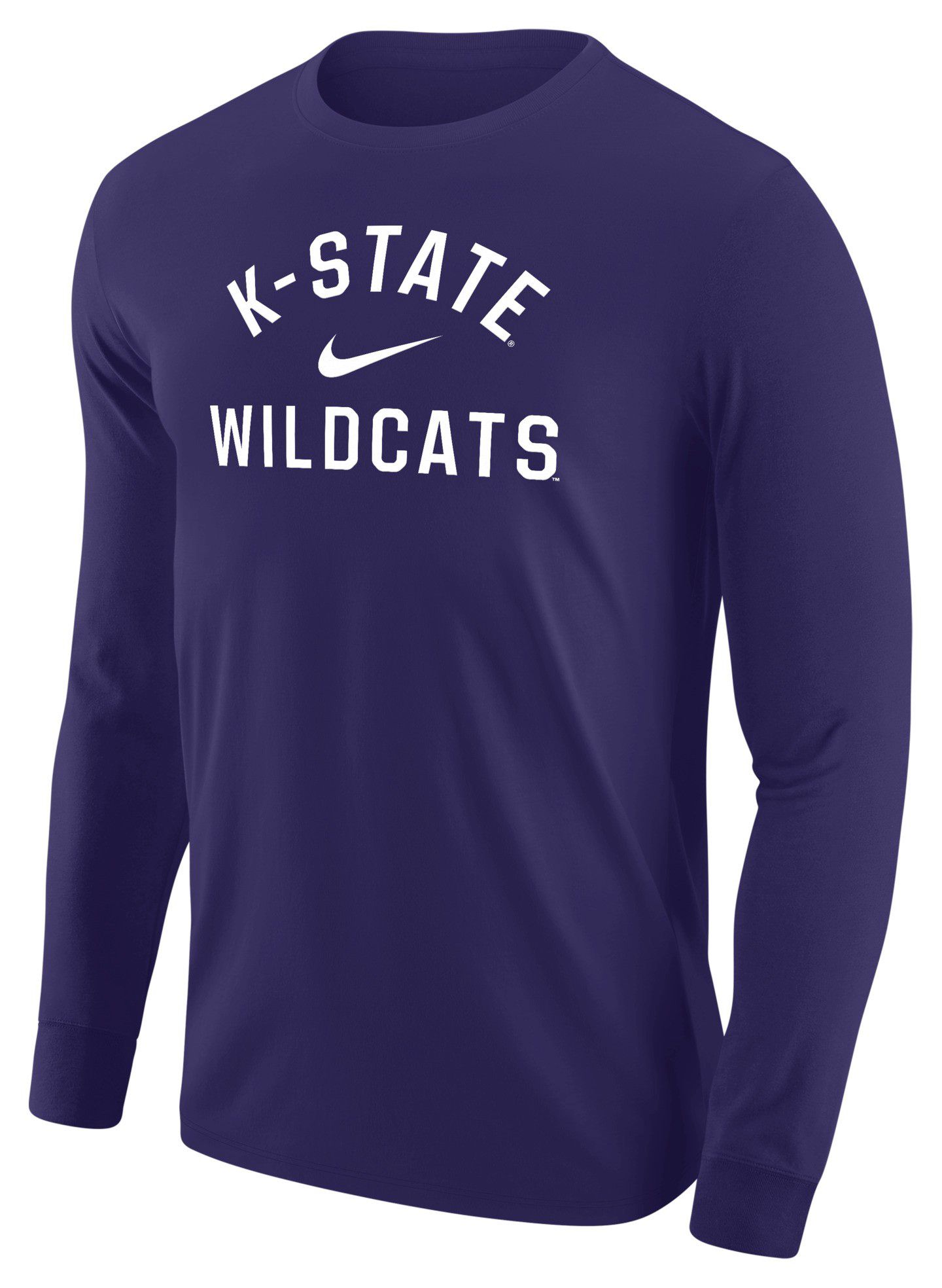 Nike Men's Kansas State Wildcats Purple Arch Long Sleeve Shirt