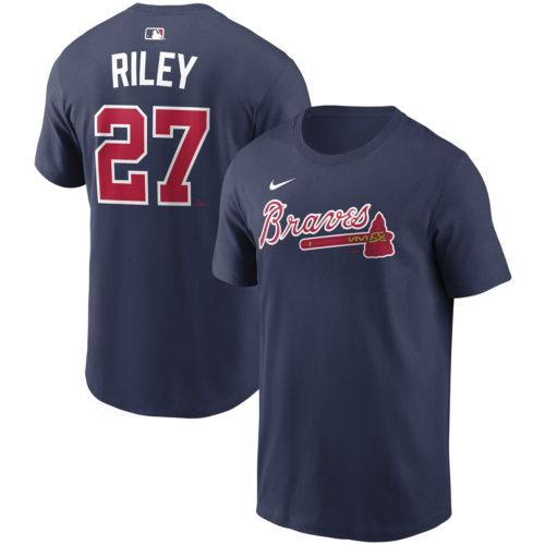 Nike Men's Atlanta Braves Red Austin Riley #27 Alternate Replica