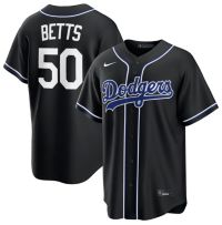 Nike Men's Los Angeles Dodgers Black Mookie Betts #50 Carbon