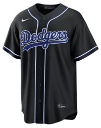 Nike Men's Los Angeles Dodgers Black Blank Carbon Replica Jersey