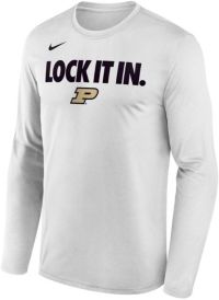 Nike Adult Purdue Boilermakers 'Lock It In' White Bench Long
