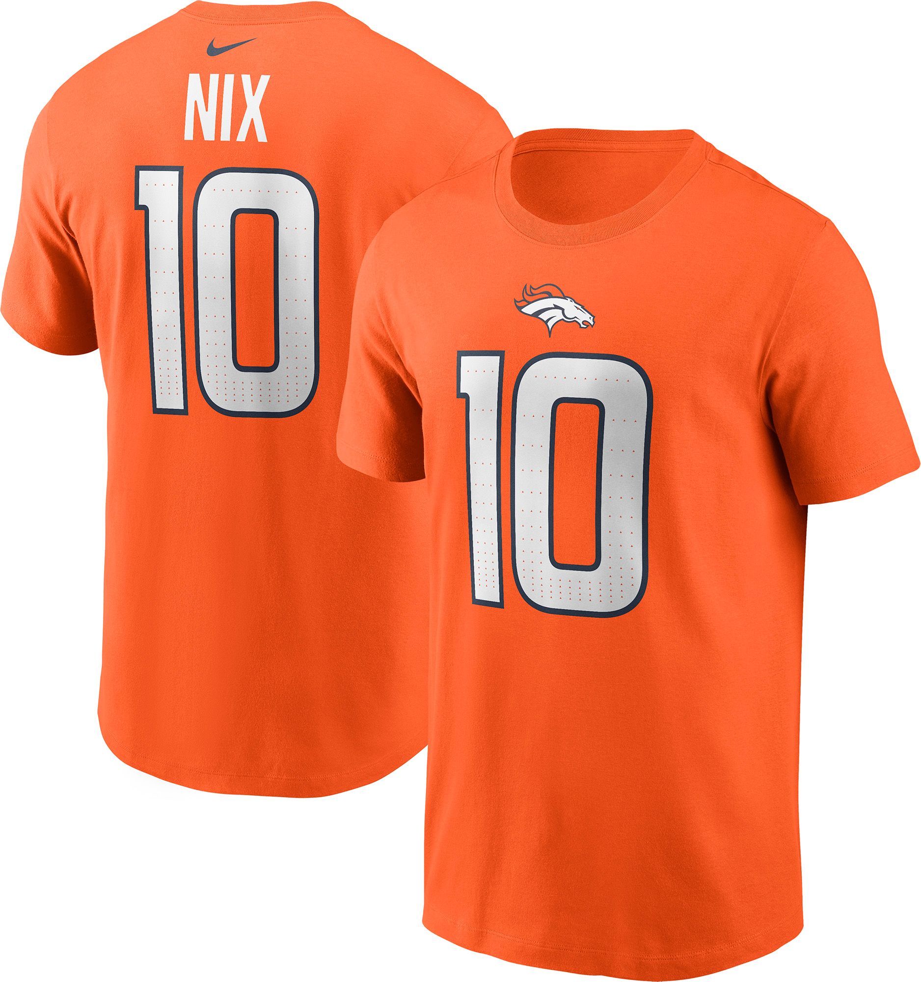 Nike Men's Denver Broncos Bo Nix #10 Orange T-Shirt product image