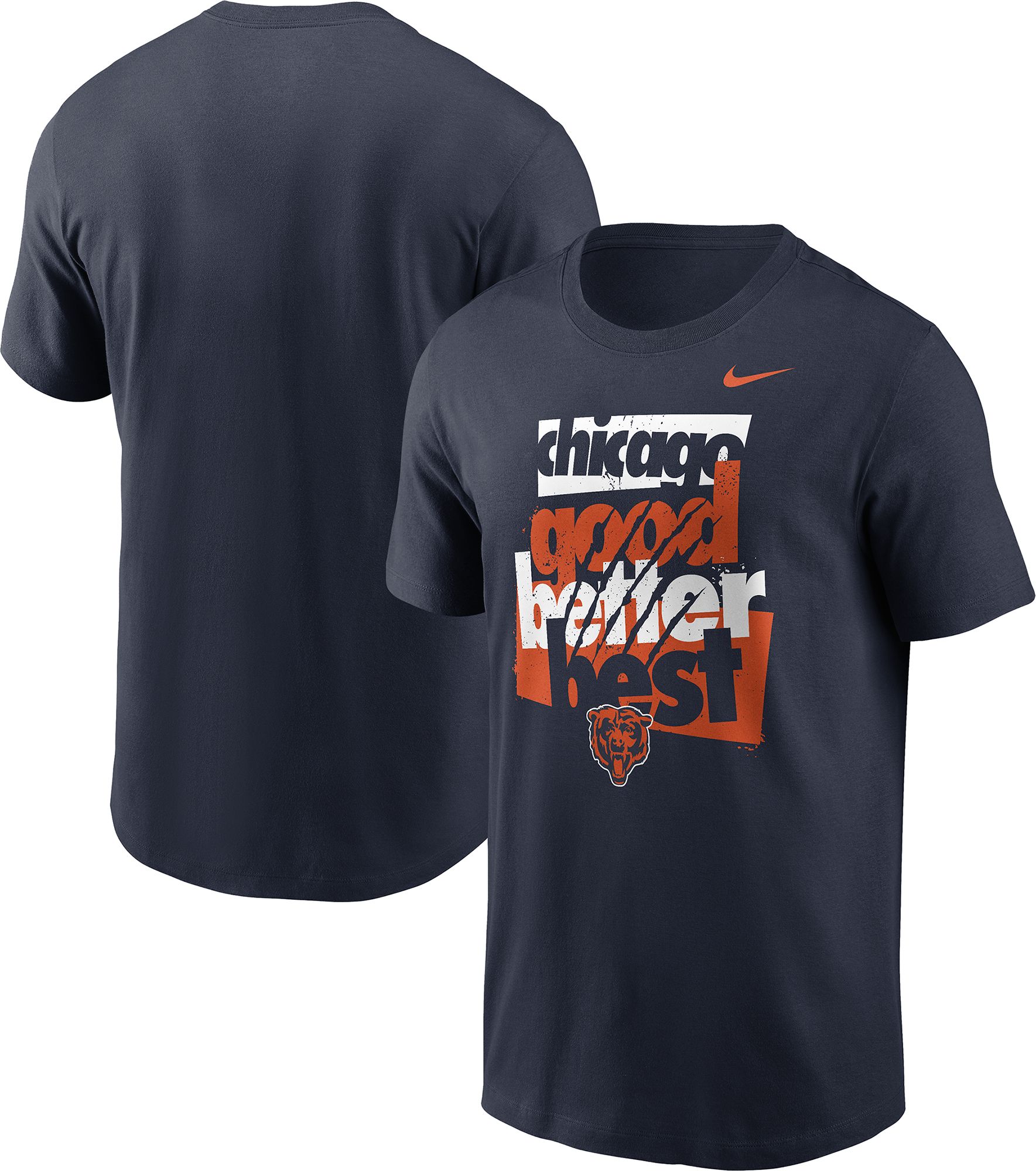 Nike Men's Chicago Bears Navy 'Good Better Best' T-Shirt product image