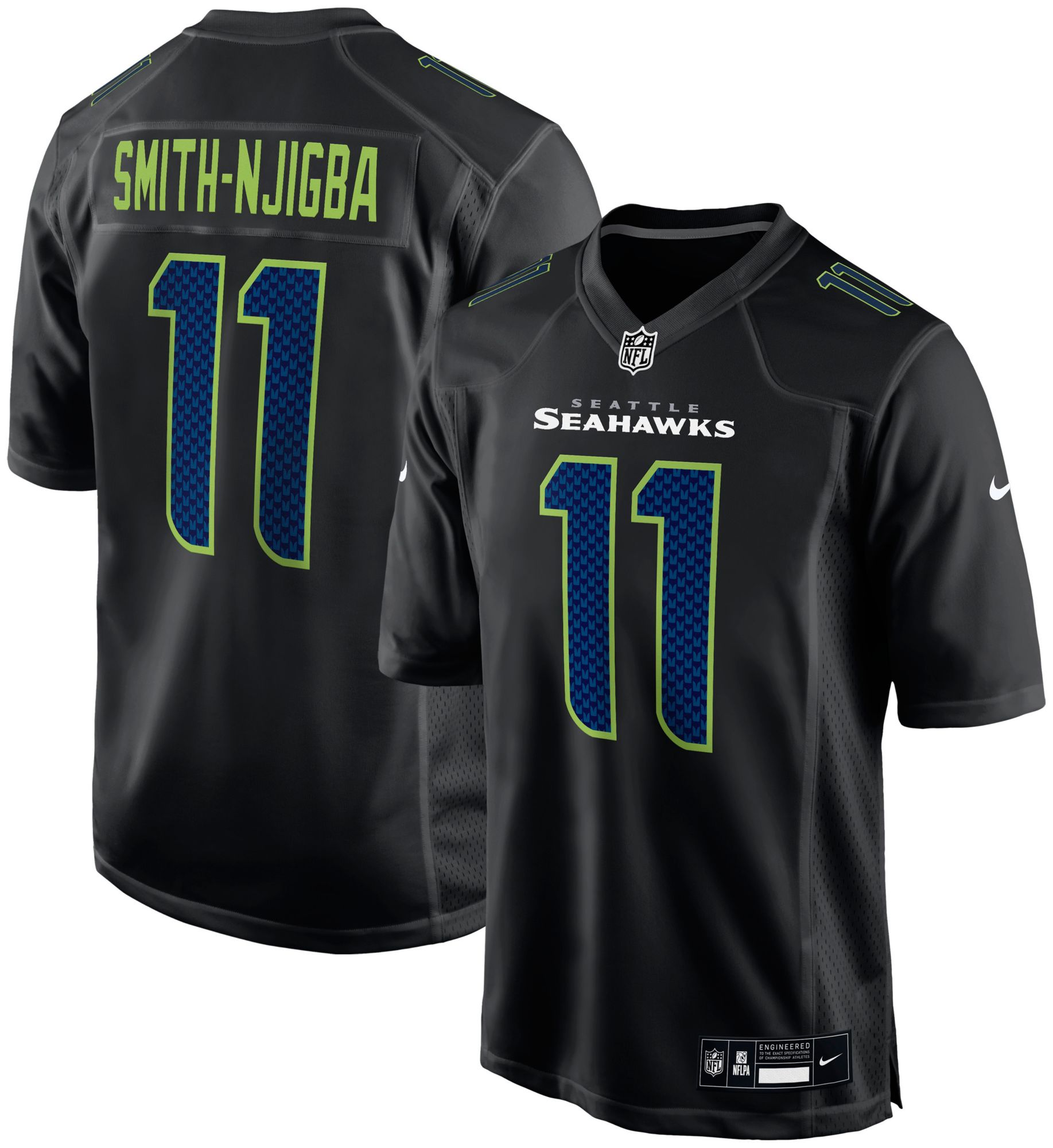 Nike Men's Seattle Seahawks Jaxon Smith-Njigba #11 Black Fashion Game Jersey product image