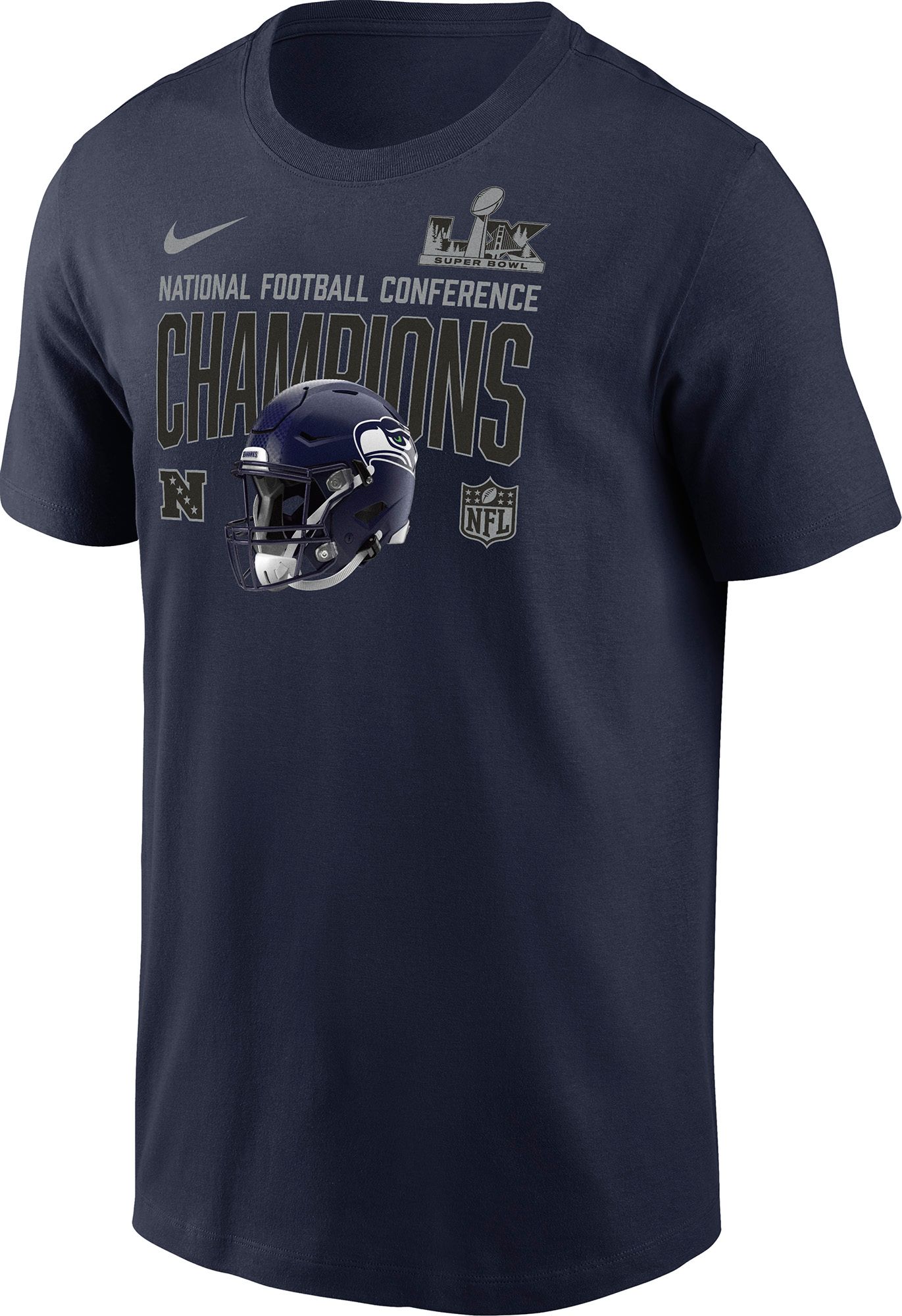 Nike Men's 2025-26 NFC Champions Seattle Seahawks Helmet T-Shirt product image
