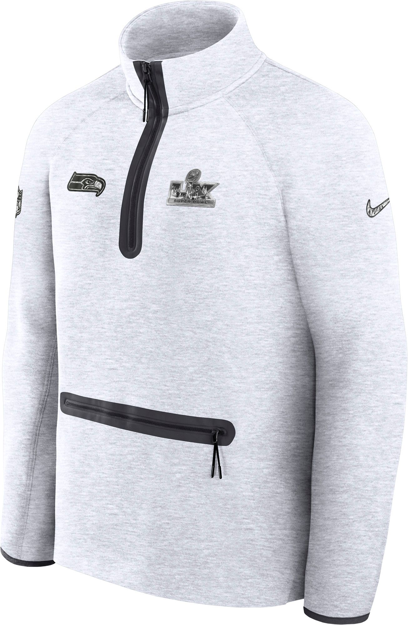 Nike Men's 2025-26 Super Bowl LX Bound Seattle Seahawks Media Tech Fleece Half Zip Sweater product image