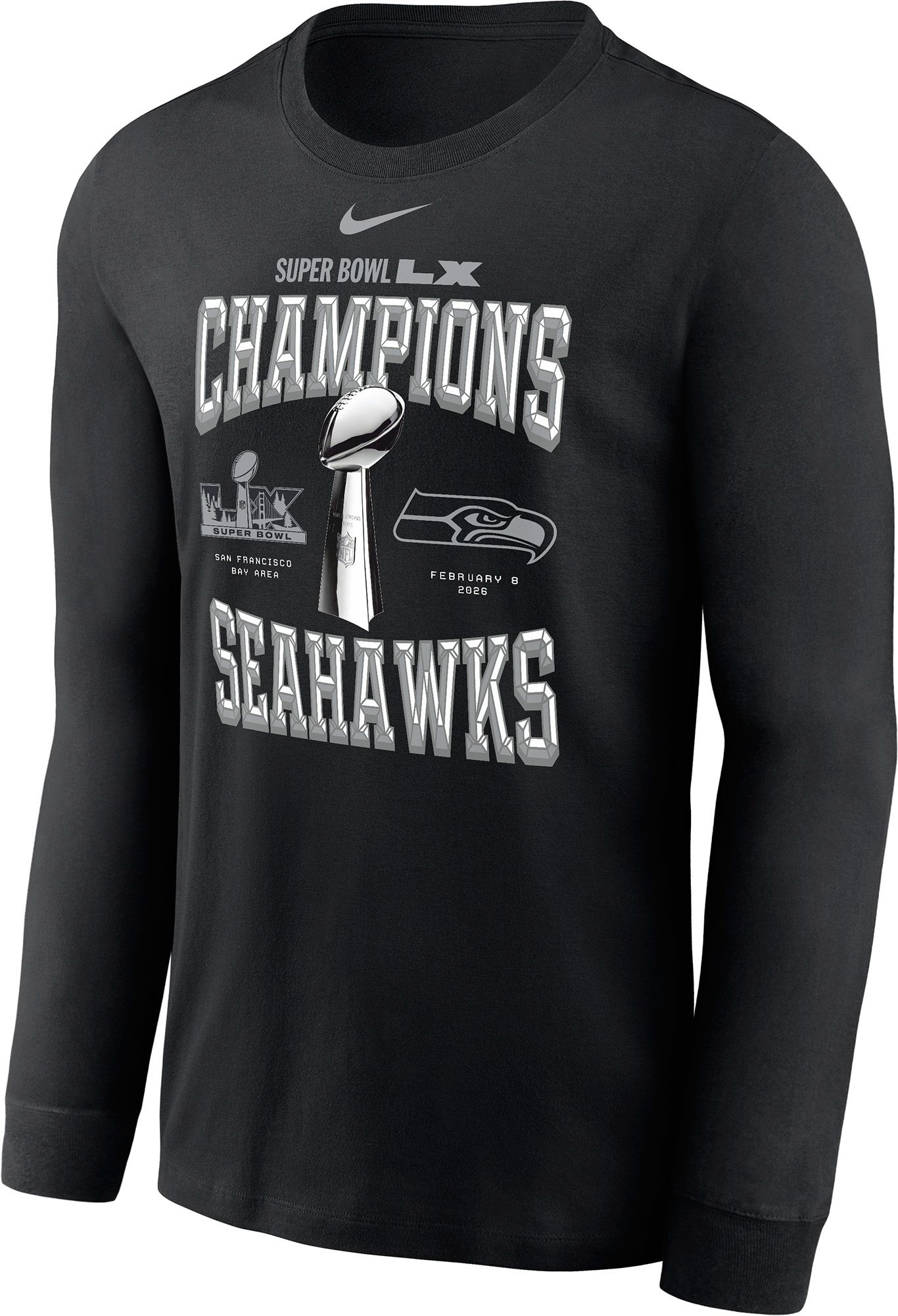 Nike Men's 2025-26 Super Bowl LX Champions Seattle Seahawks Locker Room Long Sleeve Shirt product image