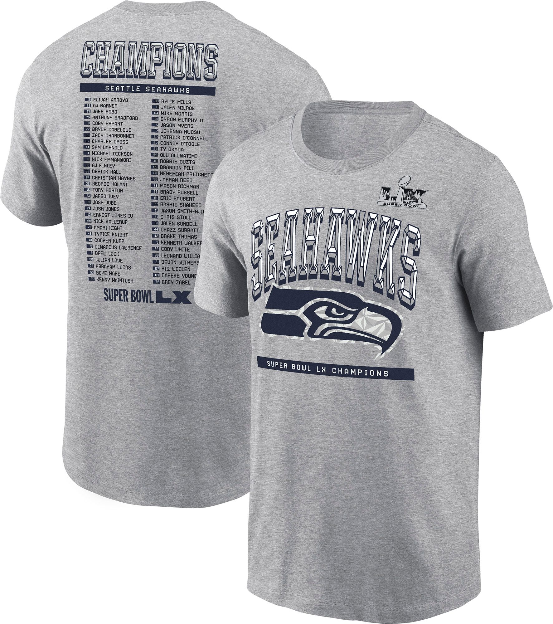 Nike Men's 2025-26 Super Bowl LX Champions Seattle Seahawks Roster T-Shirt product image