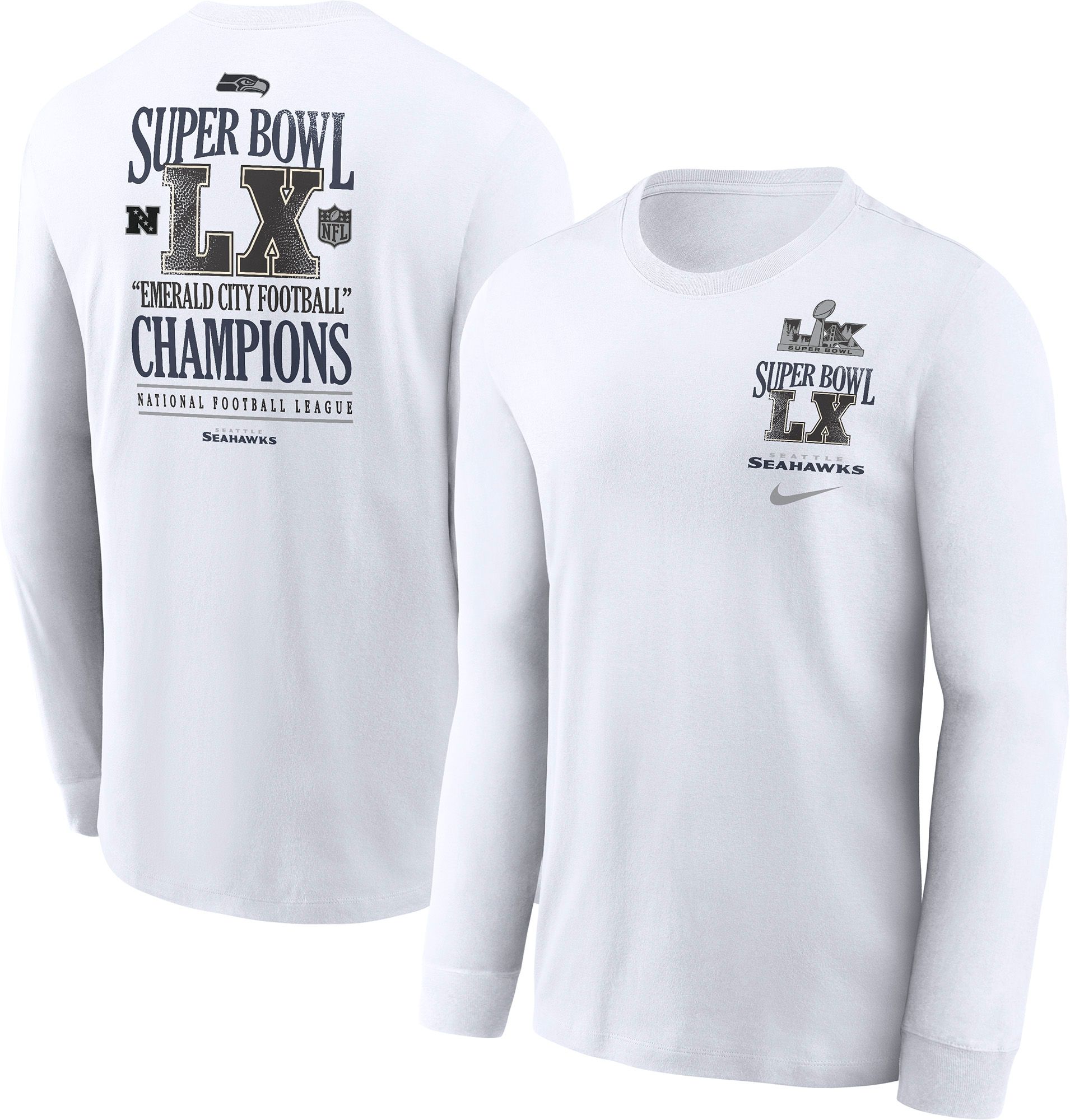 Nike Men's 2025-26 Super Bowl LX Champions Seattle Seahawks Longball Long Sleeve Shirt product image