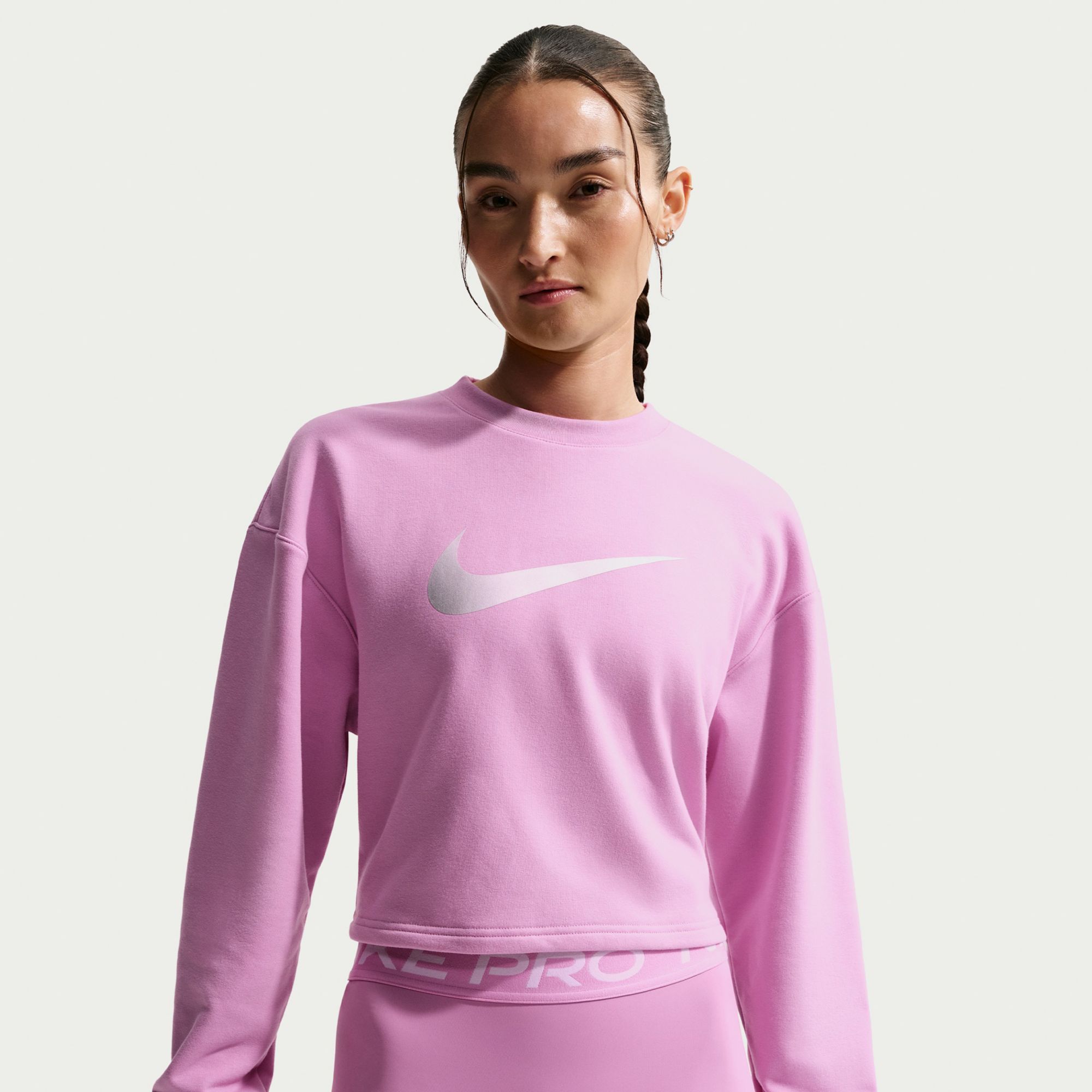 Nike Women's Pro Dri-FIT Crew-Neck French Terry Top product image
