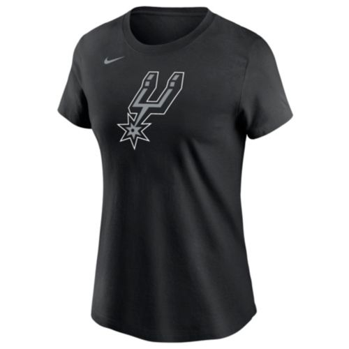 47 Women's San Antonio Spurs Black Tail Sweep Wordmark T-Shirt