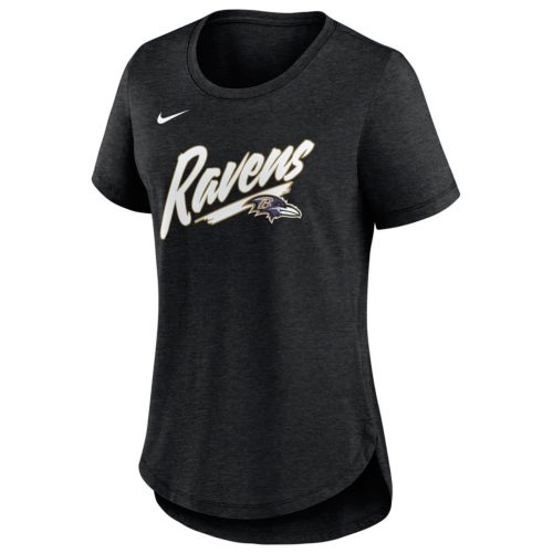 New Era Women's Baltimore Ravens Purple Helmet Boxy T-Shirt