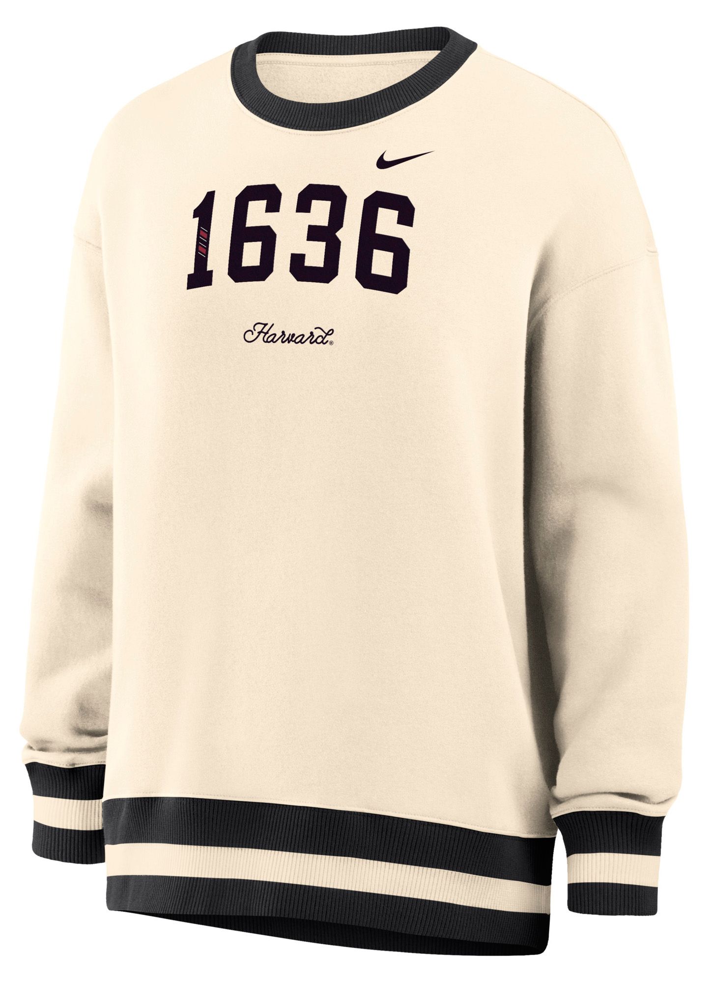 Nike Women's Harvard Crimson White Phoenix Oversized Crewneck