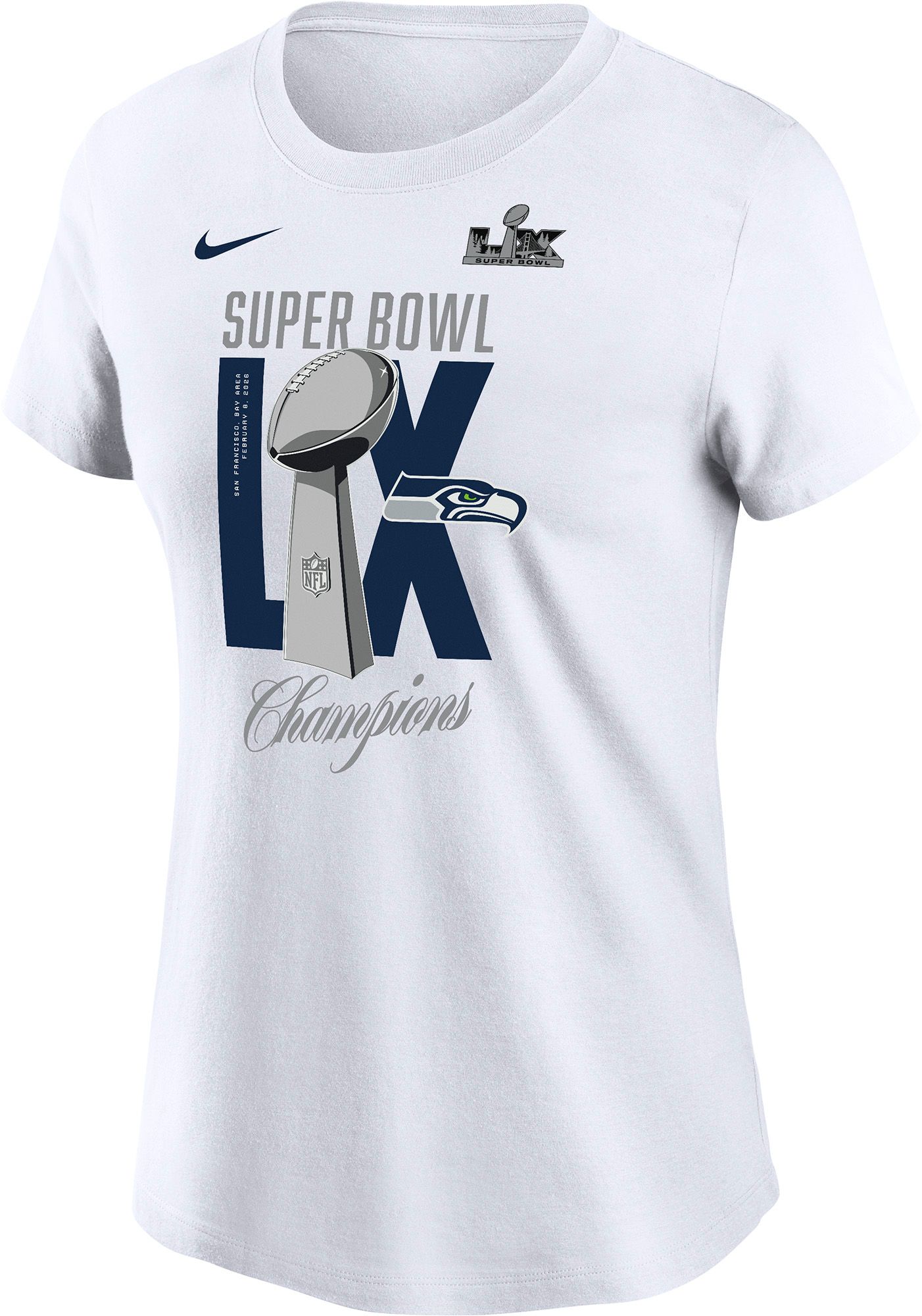 Nike Women's 2025-26 Super Bowl LX Champions Seattle Seahawks Trophy T-Shirt product image