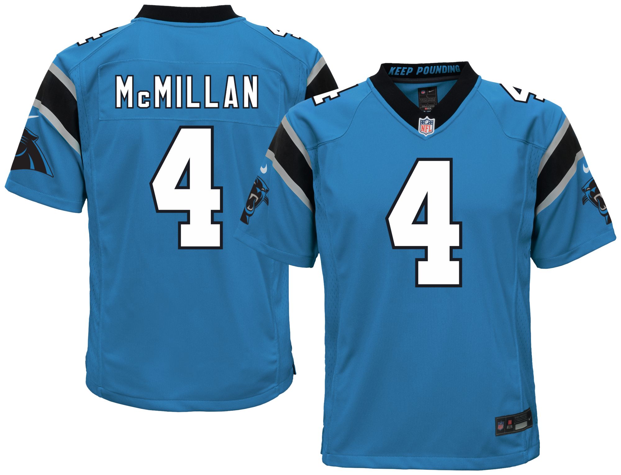 Nike Youth Carolina Panthers Tetairoa McMillan #4 Blue Alternate