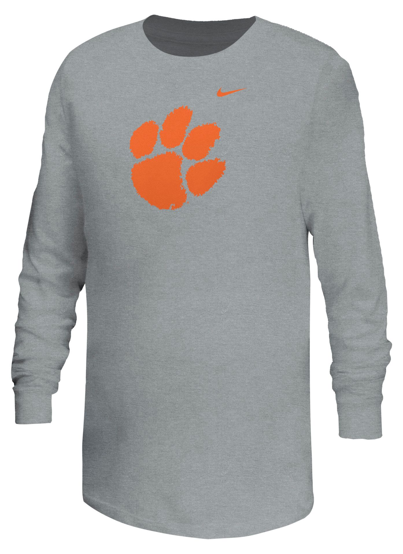 Nike Clemson Tigers 長袖 ナイキロンT レア Nike Youth Clemson Tigers Grey Long Sleeve Shirt | Dick's Sporting