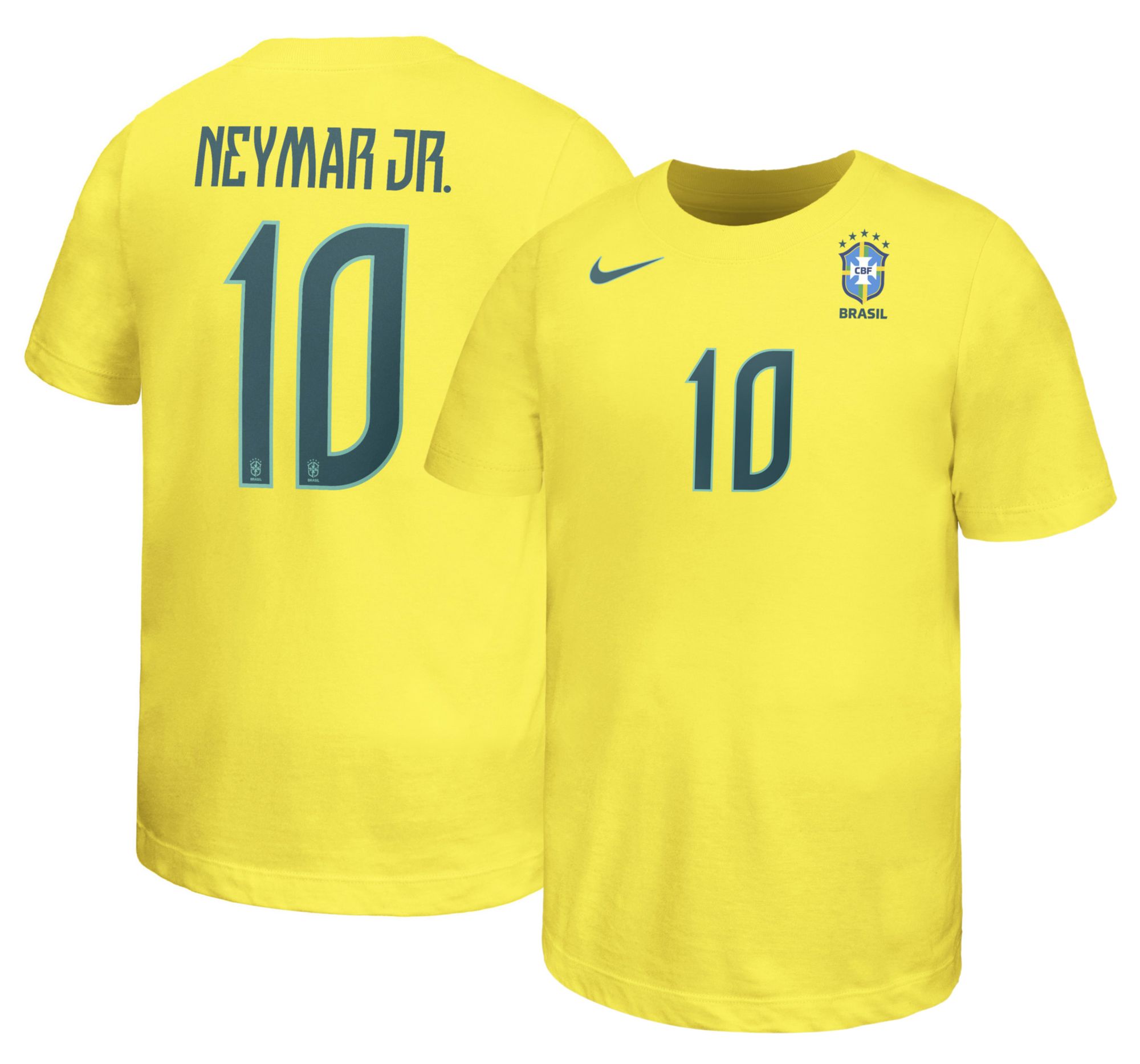 Nike Youth Brazil Neymar Jr. #10 Home T-Shirt | Dick's Sporting Goods
