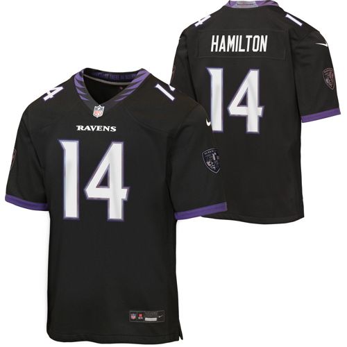Nike Youth Baltimore Ravens Zay Flowers #4 Black Alternate Game