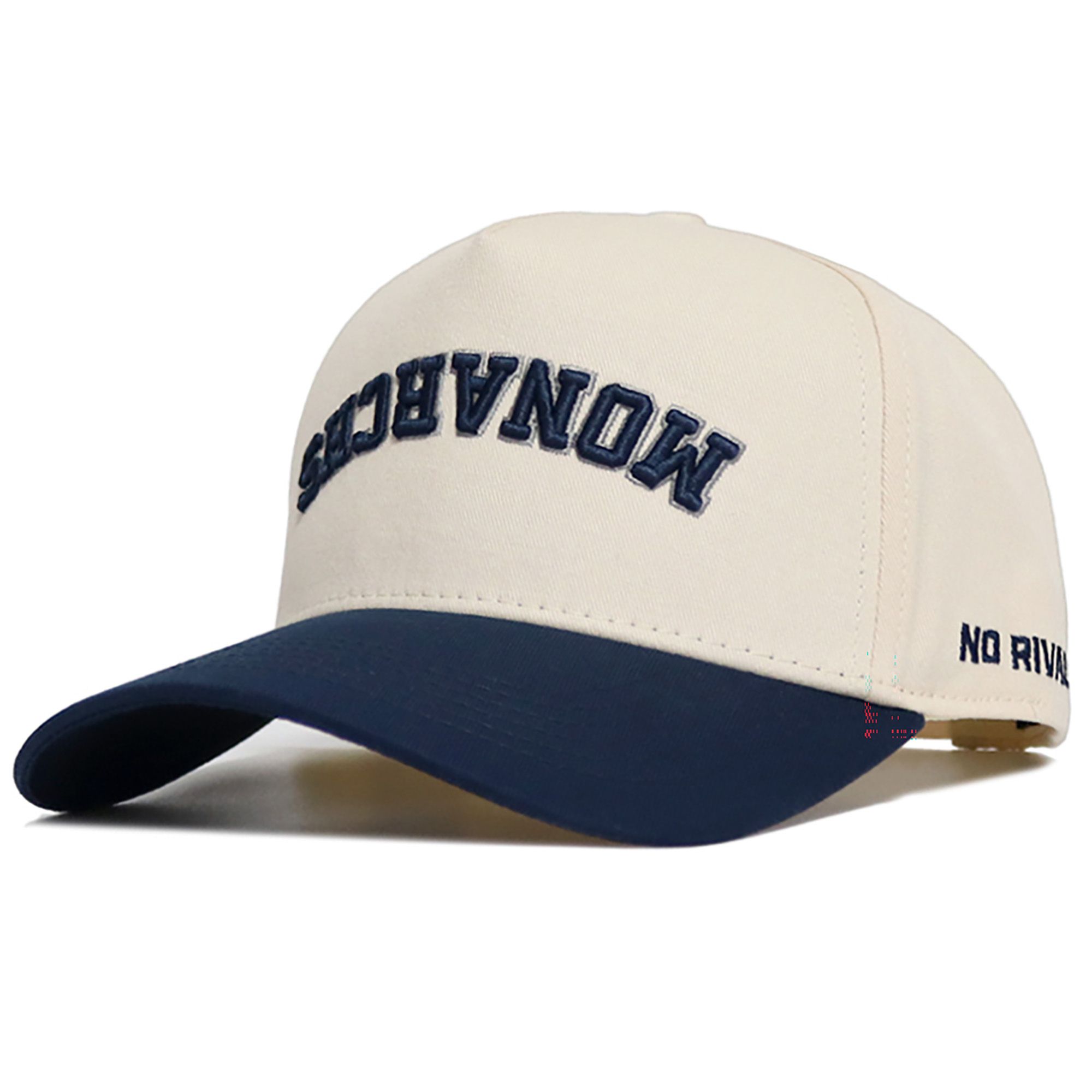 No Rivals Adult Old Dominion Monarchs Creme/Navy Upside Down Logo