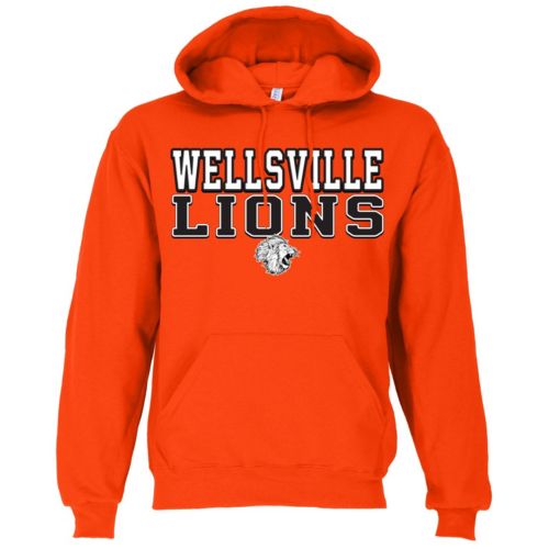Ohiopyle Prints Adult Mauldin High School Orange Field Hooded