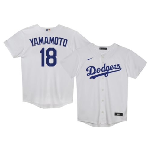 Nike Youth Los Angeles Dodgers White Yoshinobu Yamamoto #18 Home