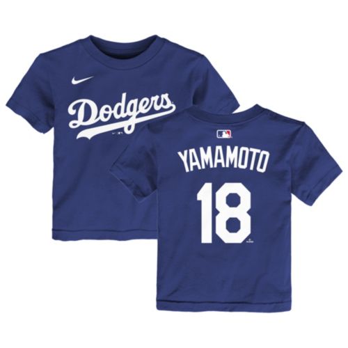 Outerstuff Boys' Los Angeles Dodgers Blue Yoshinobu Yamamoto #18