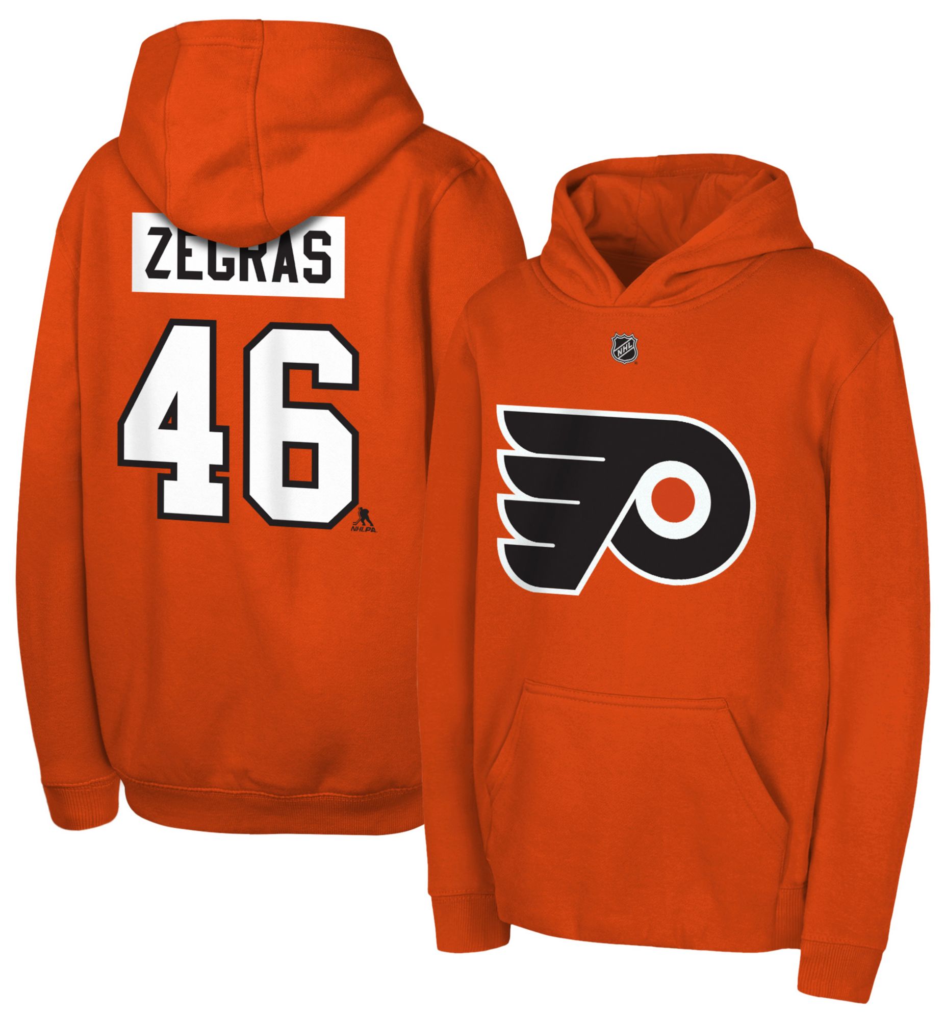 NHL Team Apparel Youth Philadelphia Flyers Trevor Zegras Hoodie