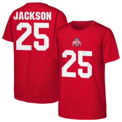 Nike Youth Ohio State Buckeyes Red Stacked Name Drop T-Shirt