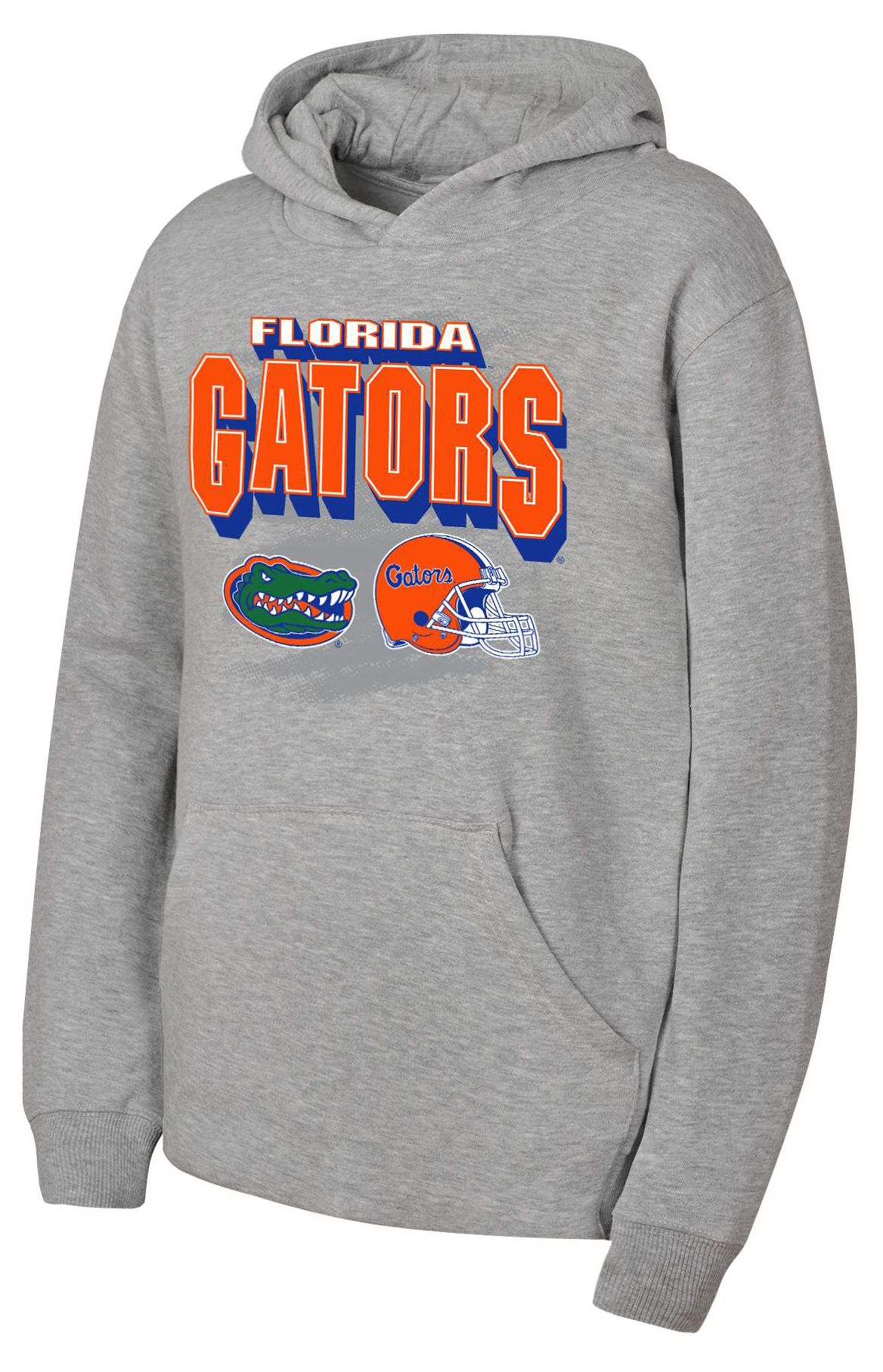 NCAA Youth Florida Gators Heather Gray Throwdown Crewneck