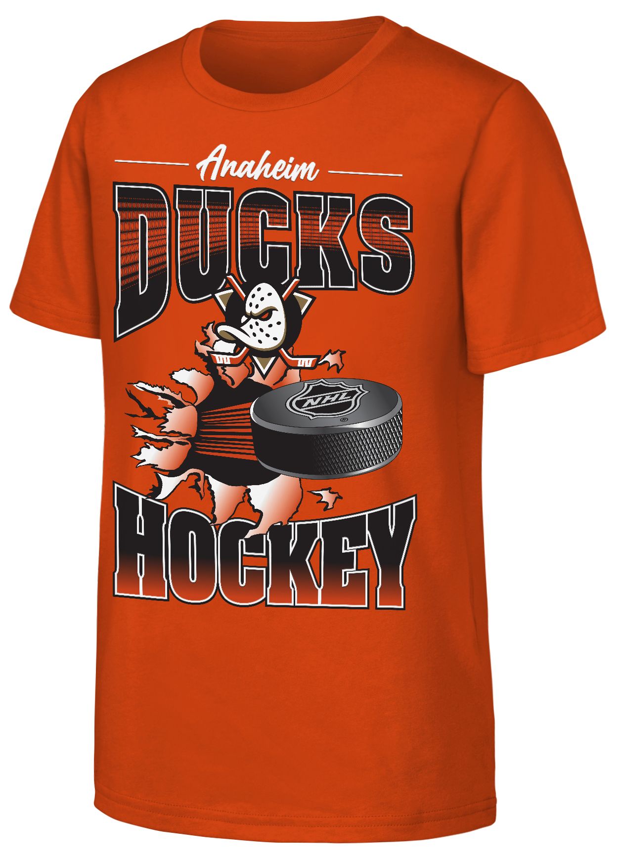 NHL Youth Anaheim Ducks Brilliant Orange Breakout 2.0 T-Shirt