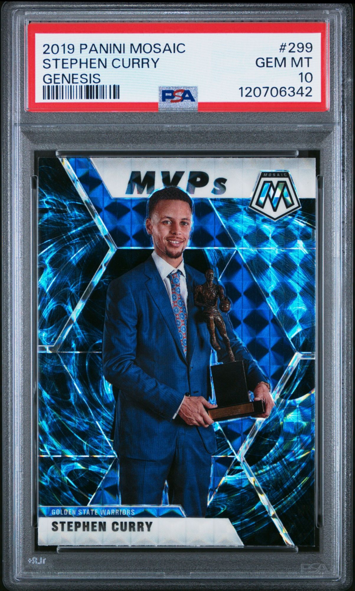 2019 Panini Mosaic 299 Stephen Curry Genesis PSA 10 product image