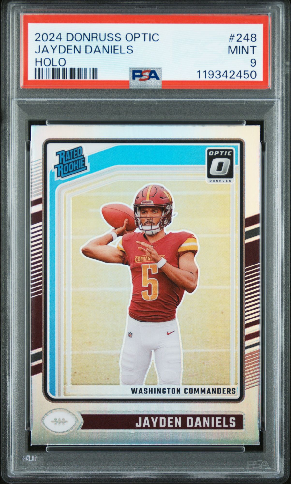 2024 Panini Donruss Optic 248 Jayden Daniels Holo PSA 9 | Dick's
