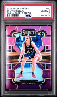 2024 Panini Select Wnba 60 Jacy Sheldon Pink & Purple Prizm PSA 10