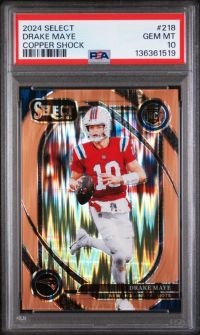 2024 Panini Select 218 Drake Maye Copper Shock PSA 10 | Dick's