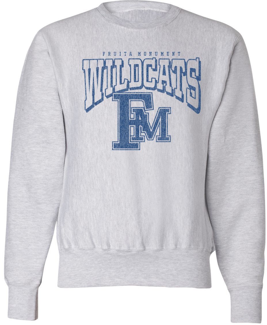 Stone  ロゴスウェットペルーブルー Pel Athletic Adult Fruita Monument High School Ash Crewneck