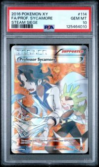 sycamore pokemon card Professor Steam Siege Full Art #114 PSA 10 107a/122 / Promo Card Type / HP / Stage 2016 Pokemon Xy Steam Siege